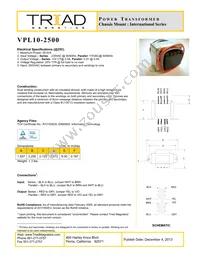 VPL10-2500 Datasheet Cover