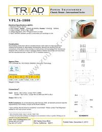 VPL26-1800 Datasheet Cover