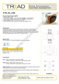 VPL26-190 Datasheet Cover