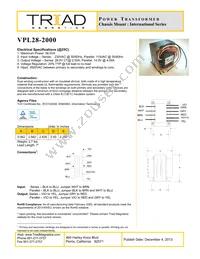 VPL28-2000 Datasheet Cover