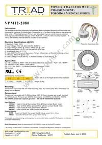 VPM12-2080 Datasheet Cover