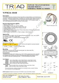 VPM24-1040 Datasheet Cover