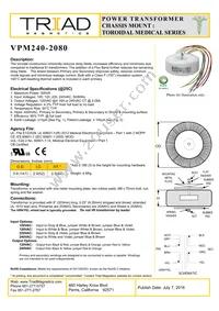 VPM240-2080 Datasheet Cover