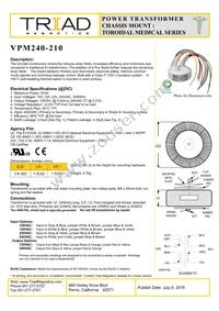 VPM240-210 Datasheet Cover