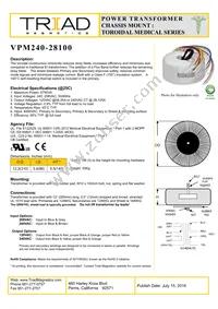 VPM240-28100 Datasheet Cover
