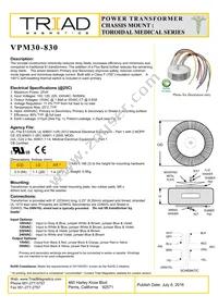 VPM30-830 Datasheet Cover