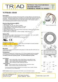 VPM48-1040 Datasheet Cover