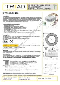 VPM48-10400 Datasheet Cover