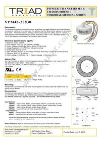 VPM48-20830 Datasheet Cover