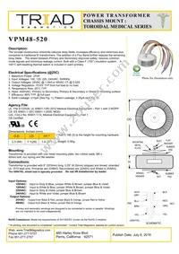 VPM48-520 Datasheet Cover