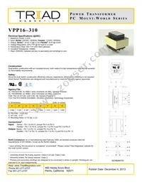 VPP16-310 Datasheet Cover