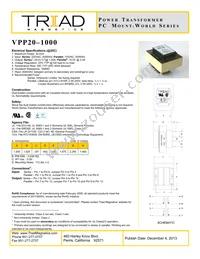 VPP20-1000-B Datasheet Cover