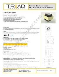 VPP20-250 Datasheet Cover