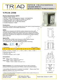 VPS10-2500-B Datasheet Cover