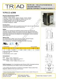 VPS12-6300-B Datasheet Cover