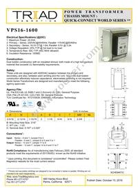 VPS16-1600-B Datasheet Cover