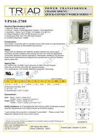 VPS16-2700-B Datasheet Cover