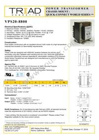 VPS20-8800-B Datasheet Cover