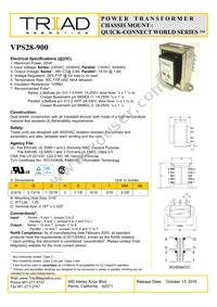 VPS28-900-B Datasheet Cover