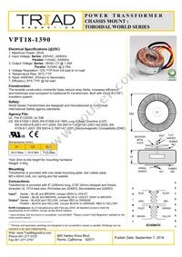 VPT18-1390 Datasheet Cover