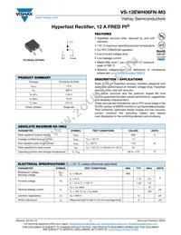 VS-12EWH06FNTRR-M3 Datasheet Cover