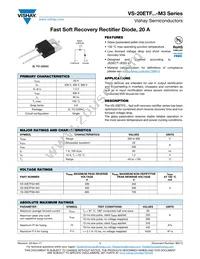 VS-20ETF06-M3 Datasheet Cover