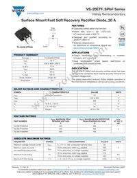 VS-20ETF06STRLPBF Datasheet Cover