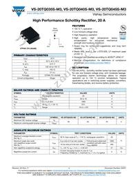 VS-20TQ045STRR-M3 Datasheet Cover