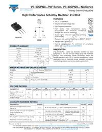 VS-40CPQ040PBF Datasheet Cover