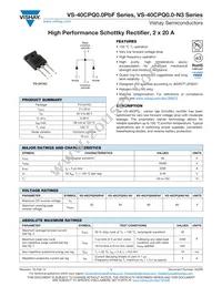 VS-40CPQ060PBF Datasheet Cover