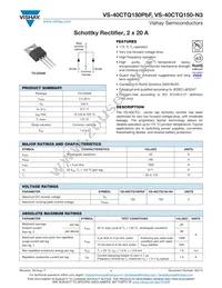 VS-40CTQ150-N3 Datasheet Cover