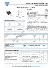 VS-40L15CT-N3 Datasheet Cover