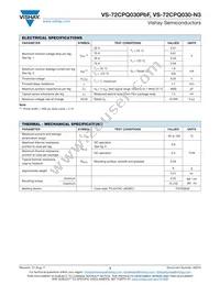 VS-72CPQ030PBF Datasheet Page 2