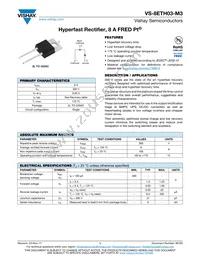 VS-8ETH03-M3 Datasheet Cover