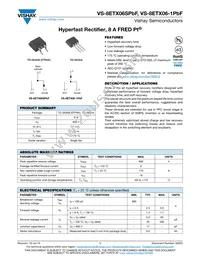 VS-8ETX06STRRPBF Datasheet Cover