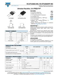 VS-ETU0805FP-M3 Datasheet Cover