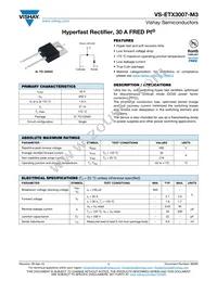 VS-ETX3007-M3 Datasheet Cover