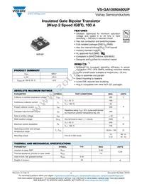 VS-GA100NA60UP Datasheet Cover