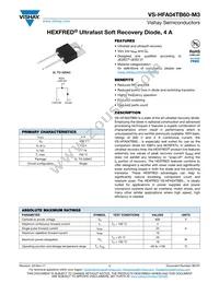 VS-HFA04TB60-M3 Datasheet Cover