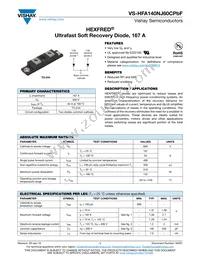 VS-HFA140NJ60CPBF Datasheet Cover