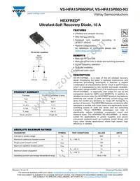 VS-HFA15PB60-N3 Datasheet Cover