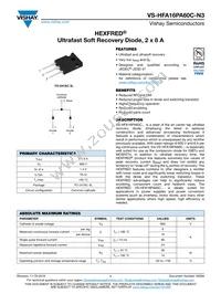 VS-HFA16PA60C-N3 Datasheet Cover