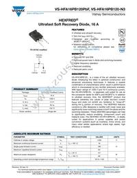 VS-HFA16PB120PBF Datasheet Cover