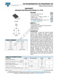 VS-HFA30PA60CPBF Datasheet Cover
