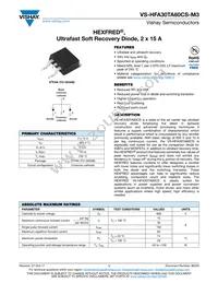 VS-HFA30TA60CSPBF Datasheet Cover