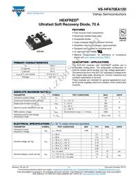 VS-HFA70EA120 Datasheet Cover