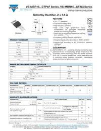 VS-MBR1535CTPBF Datasheet Cover
