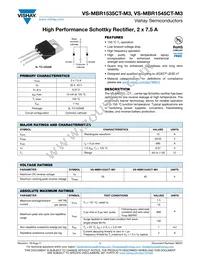VS-MBR1545CT-M3 Datasheet Cover
