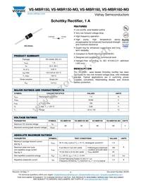 VS-MBR160TR Datasheet Cover