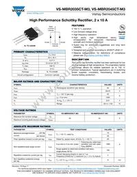 VS-MBR2045CT-M3 Datasheet Cover